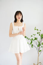Maisie A-Line Corset Mini Dress in White