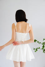 Maisie A-Line Corset Mini Dress in White