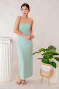 Love Storm Tube Bodycon Maxi Dress in Teal Green