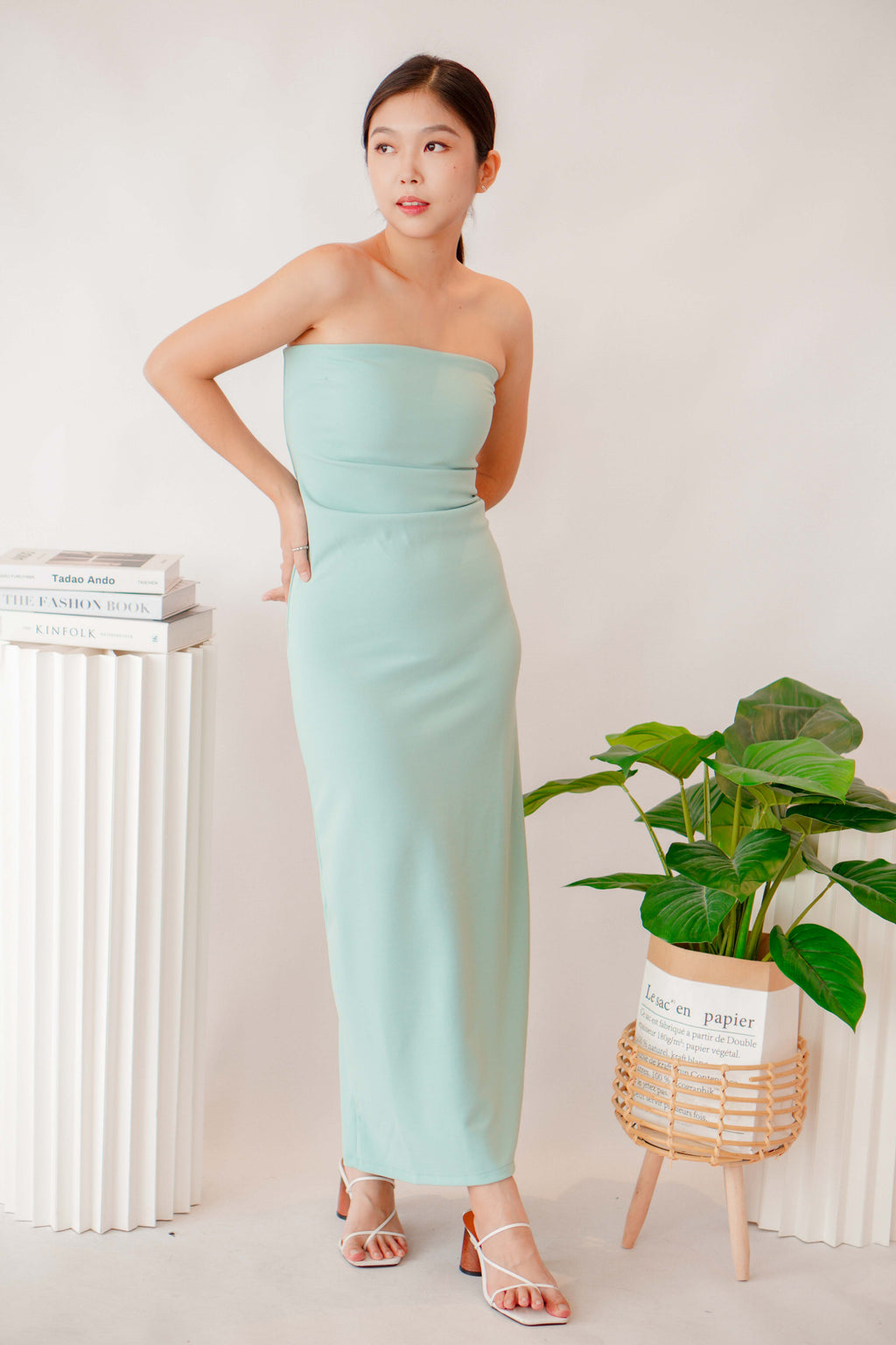 Love Storm Tube Bodycon Maxi Dress in Teal Green