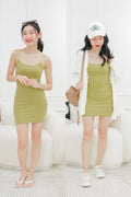 Charo Basic Bodycon Mini Dress in Mustard Yellow