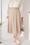 Ru A-Line Midi Skirt in Khaki
