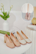 Classic Square Toe Block Heel Pumps