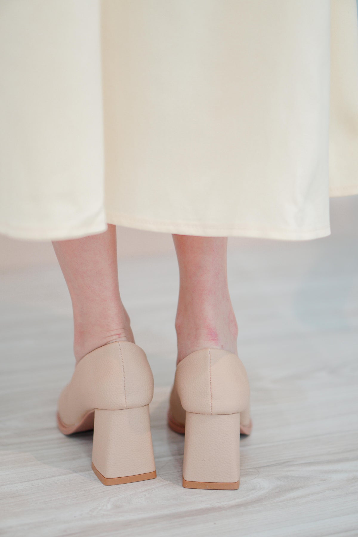 Classic Square Toe Block Heel Pumps
