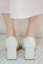 Classic Square Toe Block Heel Pumps