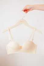 Soft Plunge Wireless Bra in Cream