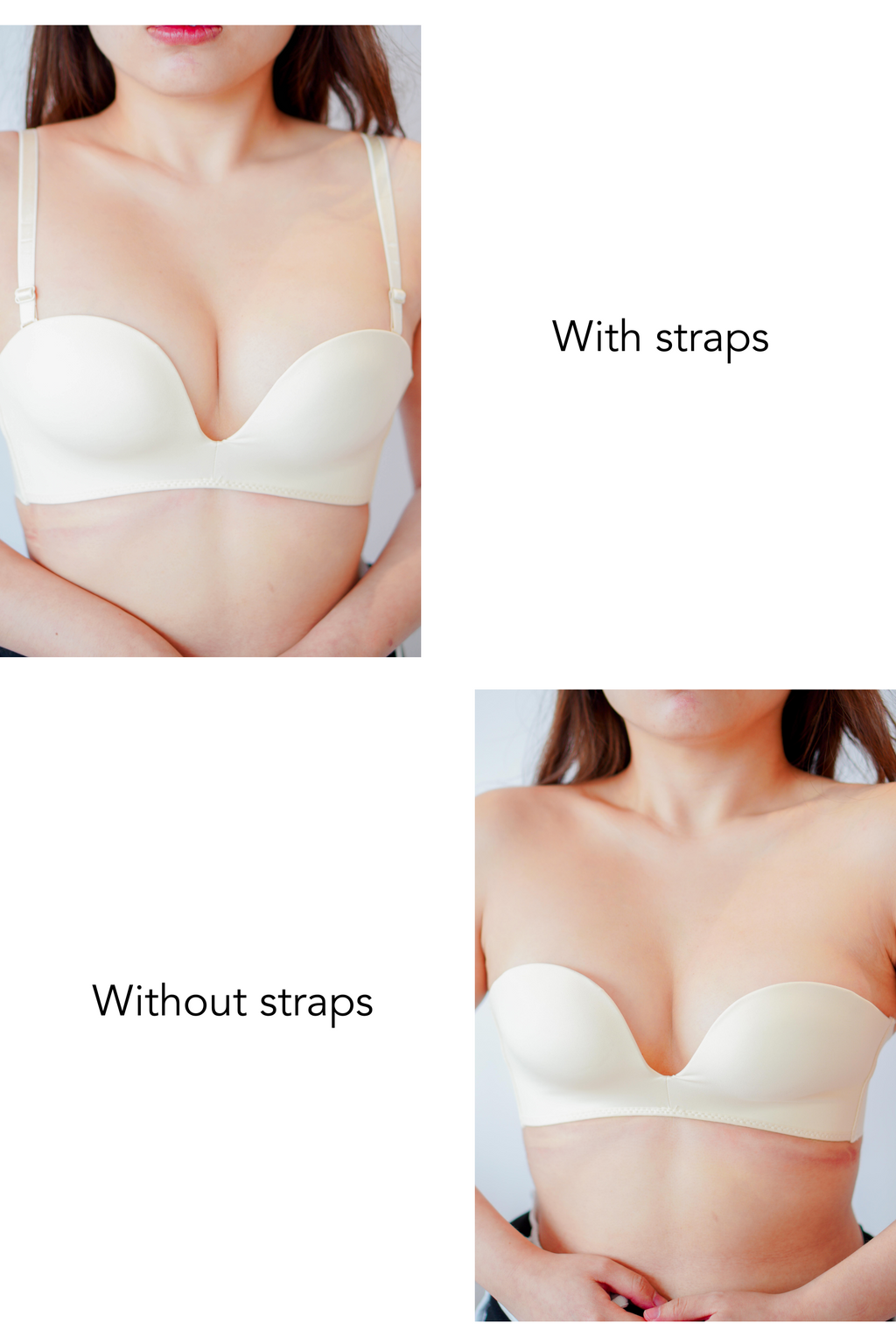 Soft Plunge Wireless Bra in Cream