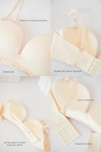 Soft Plunge Wireless Bra in Cream