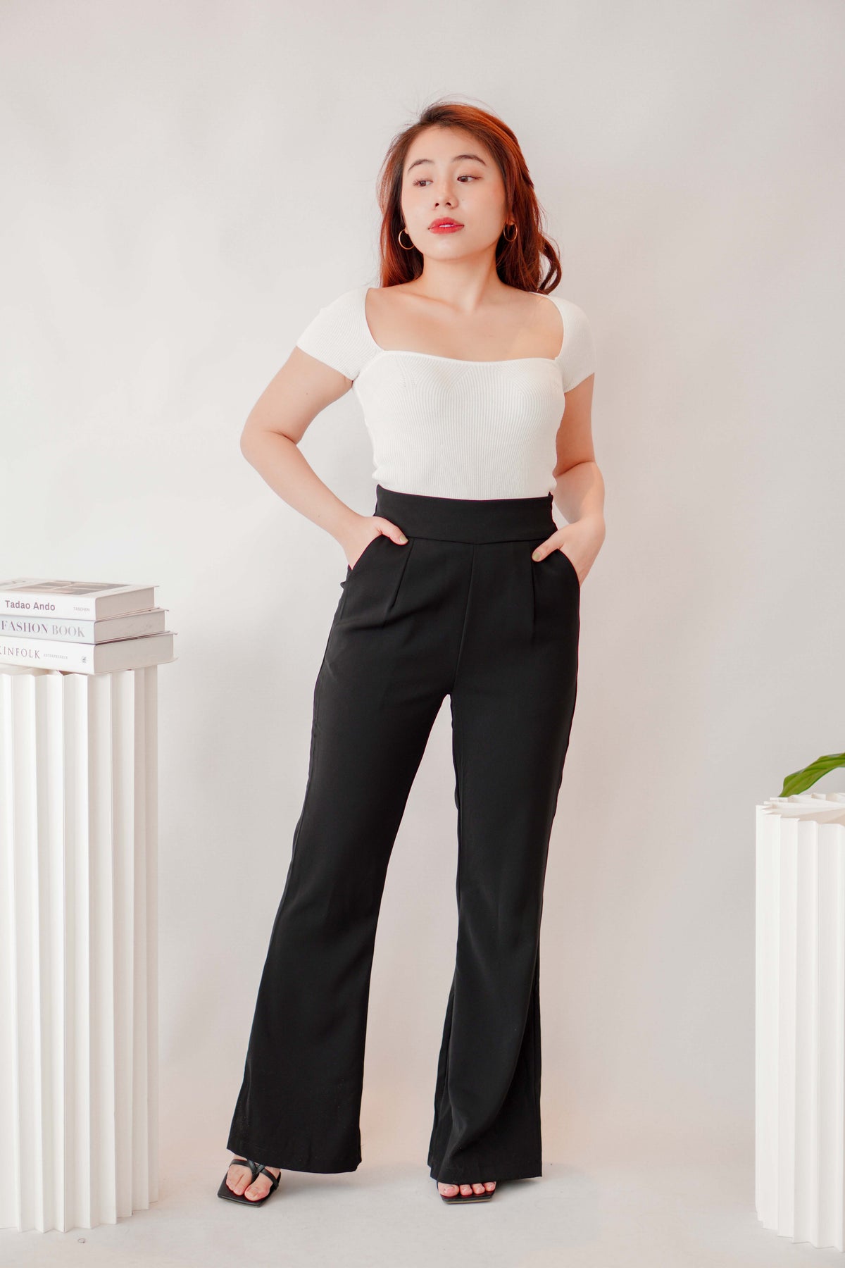 [+10cm] The Staple Pants by Bash in Classic Black