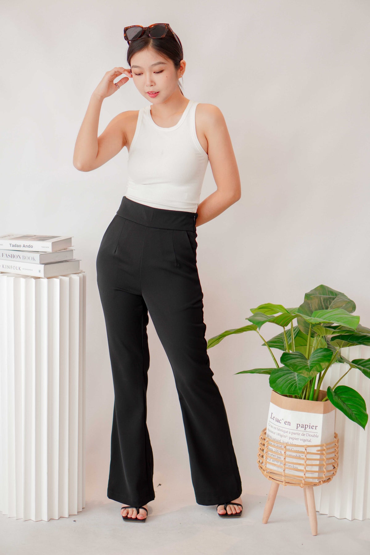 [+10cm] The Staple Pants by Bash in Classic Black