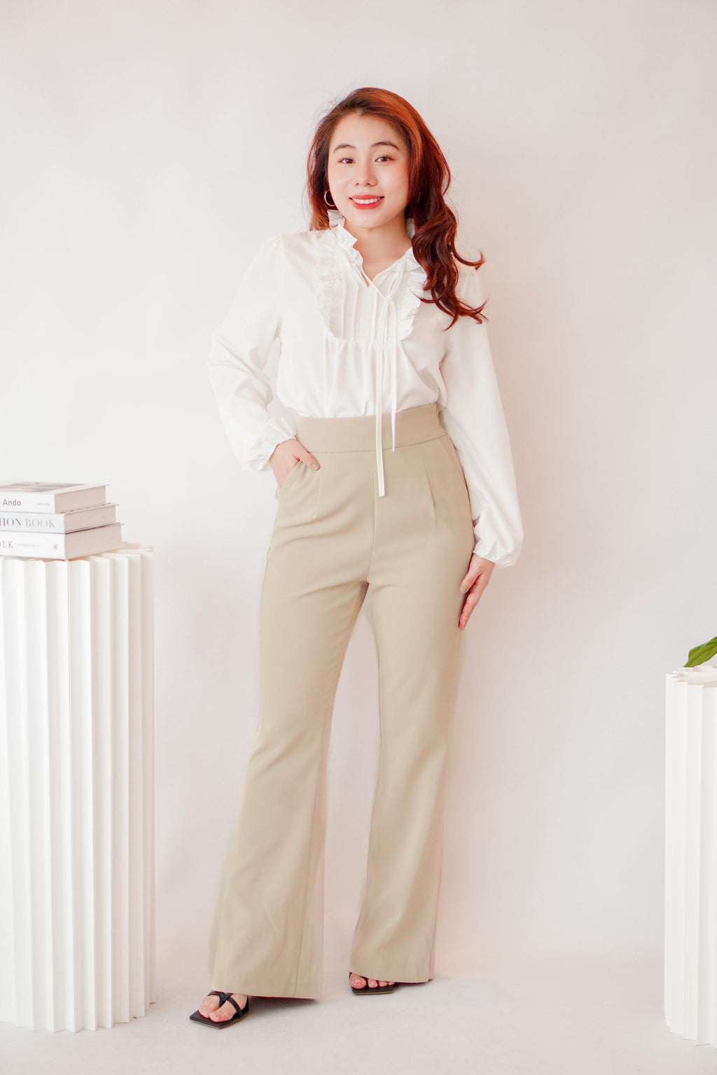 [+10cm] The Staple Pants by Bash in Signature Beige