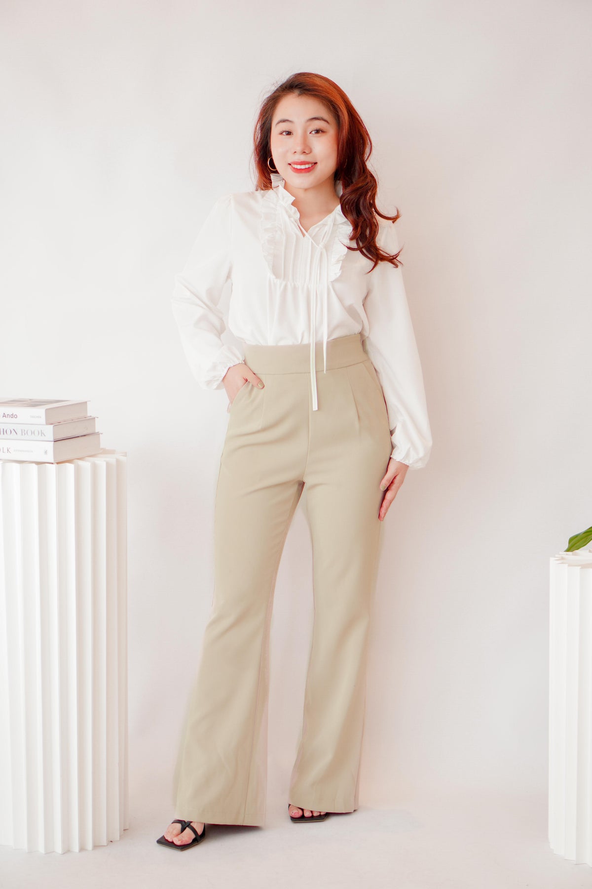 [+10cm] The Staple Pants by Bash in Signature Beige