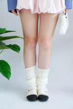 Aurie Pearl Mary Jane Flats in Cream
