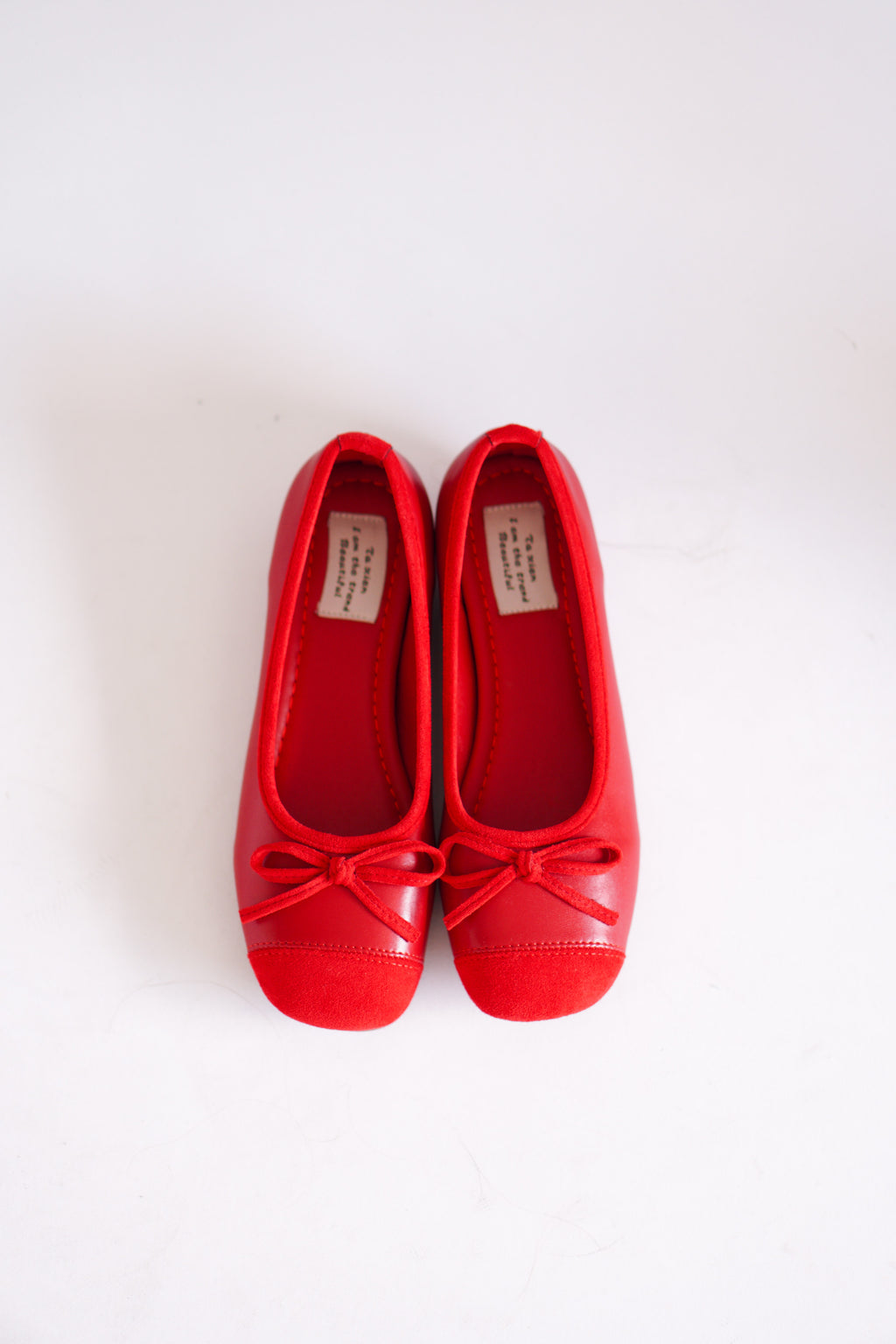 Brina Ribbon Flats in Red