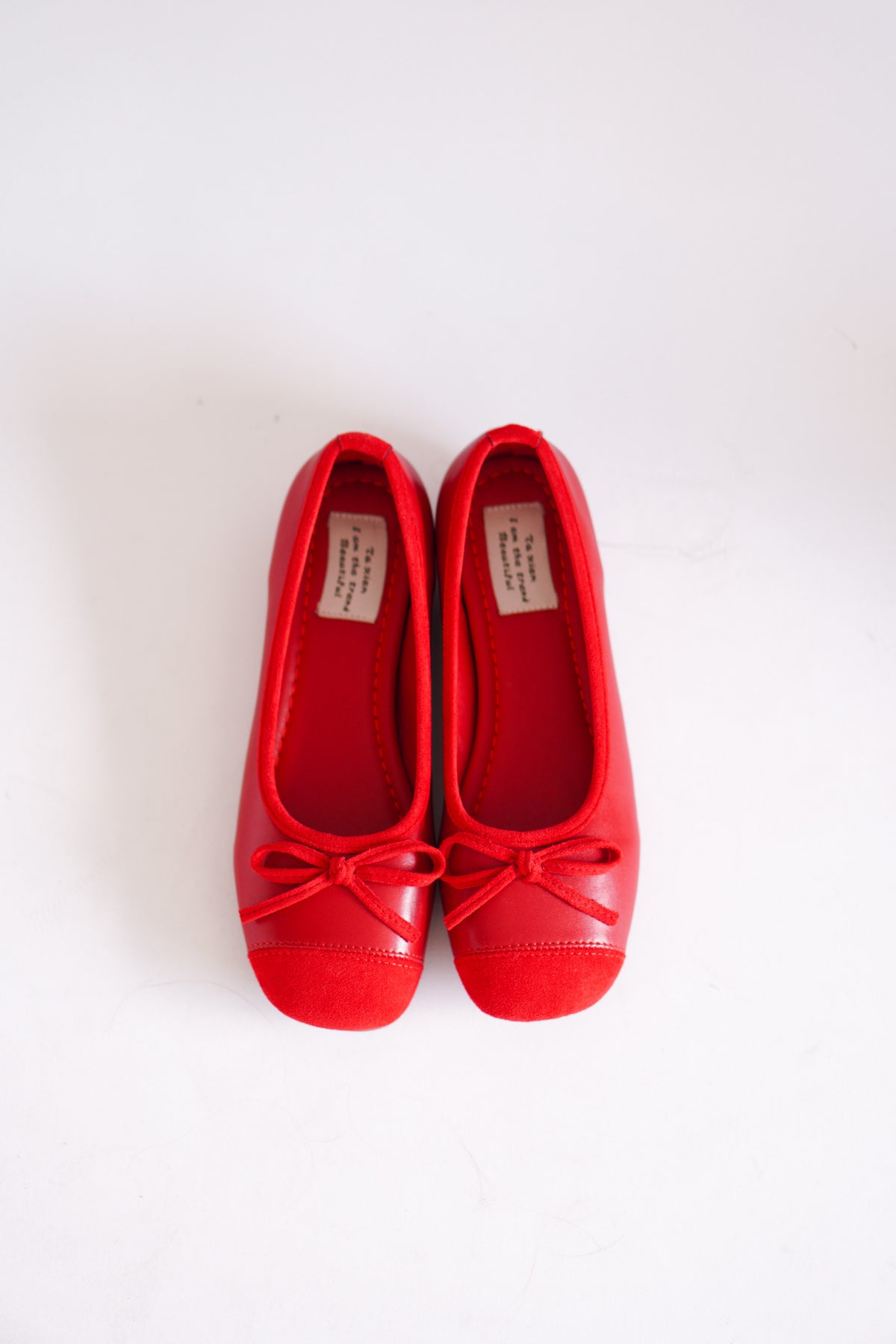 Brina Ribbon Flats in Red