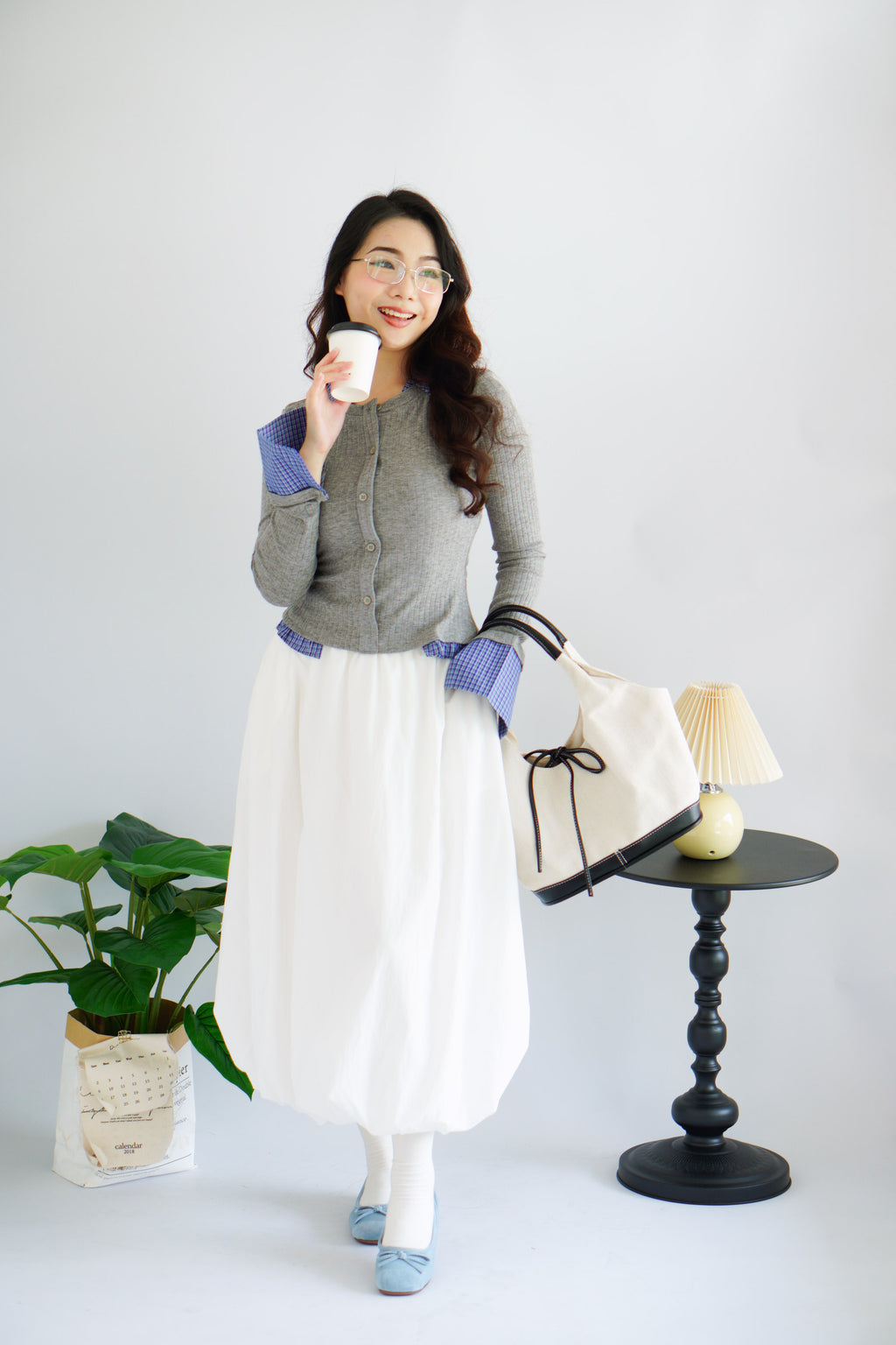 (BACKORDER) Luzie Maxi Bubble Skirt in White
