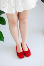 Brina Ribbon Flats in Red