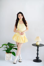 Geega Mini Printed Bubble Skirt in Yellow