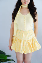 Geega Mini Printed Bubble Skirt in Yellow