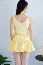 Geega Mini Printed Bubble Skirt in Yellow