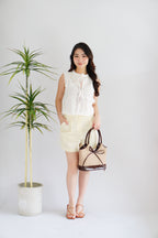 Joji Linen Shorts in Cream