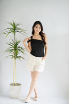 Joji Linen Shorts in Cream