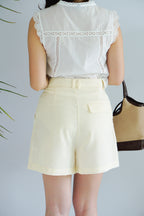 Joji Linen Shorts in Cream