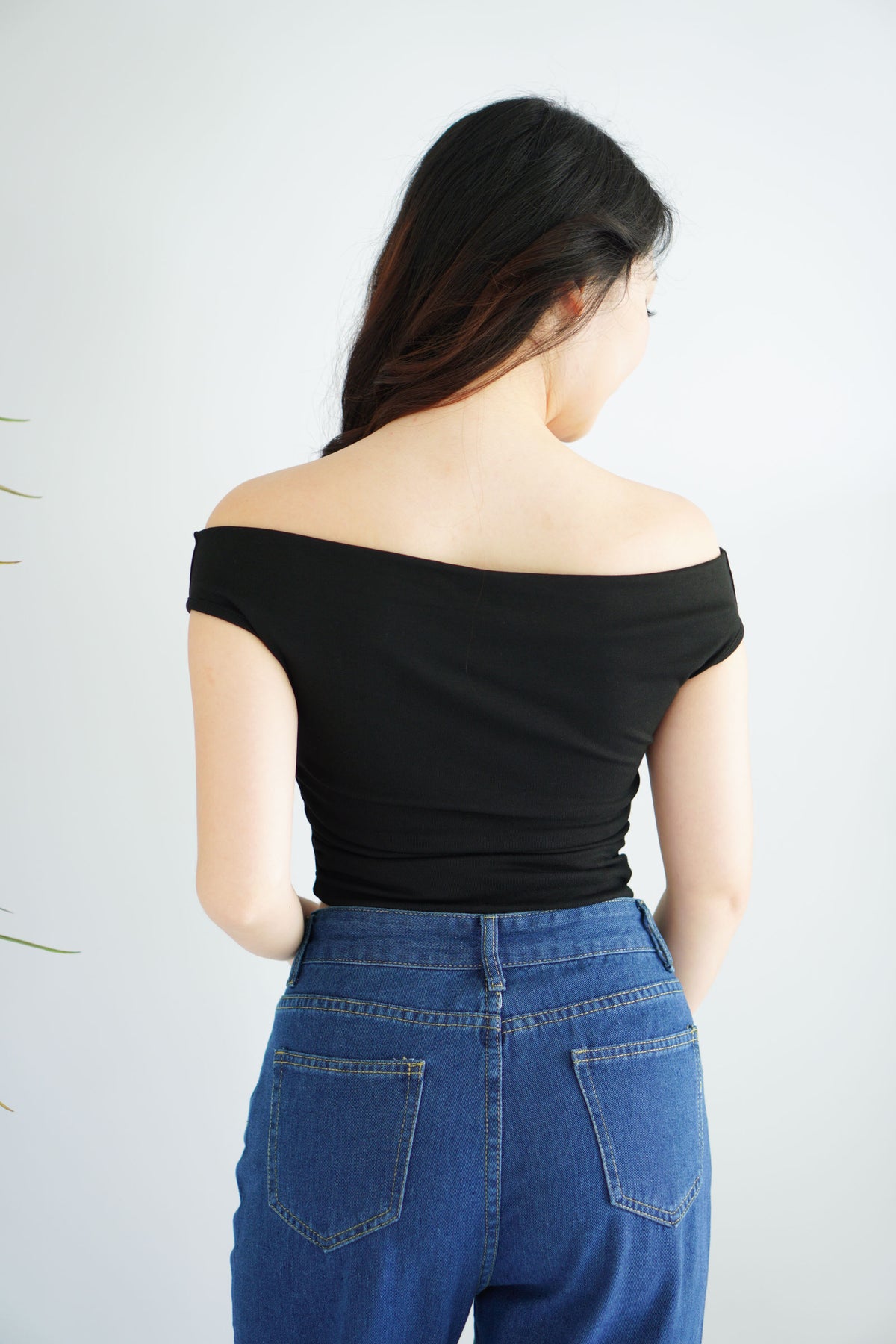 Reika Cowl Neck Ruched Top in Black