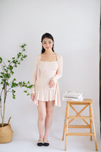 Zoey 3 Piece Skirt Set in Beige