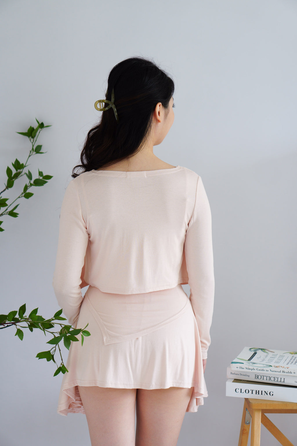 Zoey 3 Piece Skirt Set in Beige