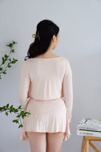 Zoey 3 Piece Skirt Set in Beige