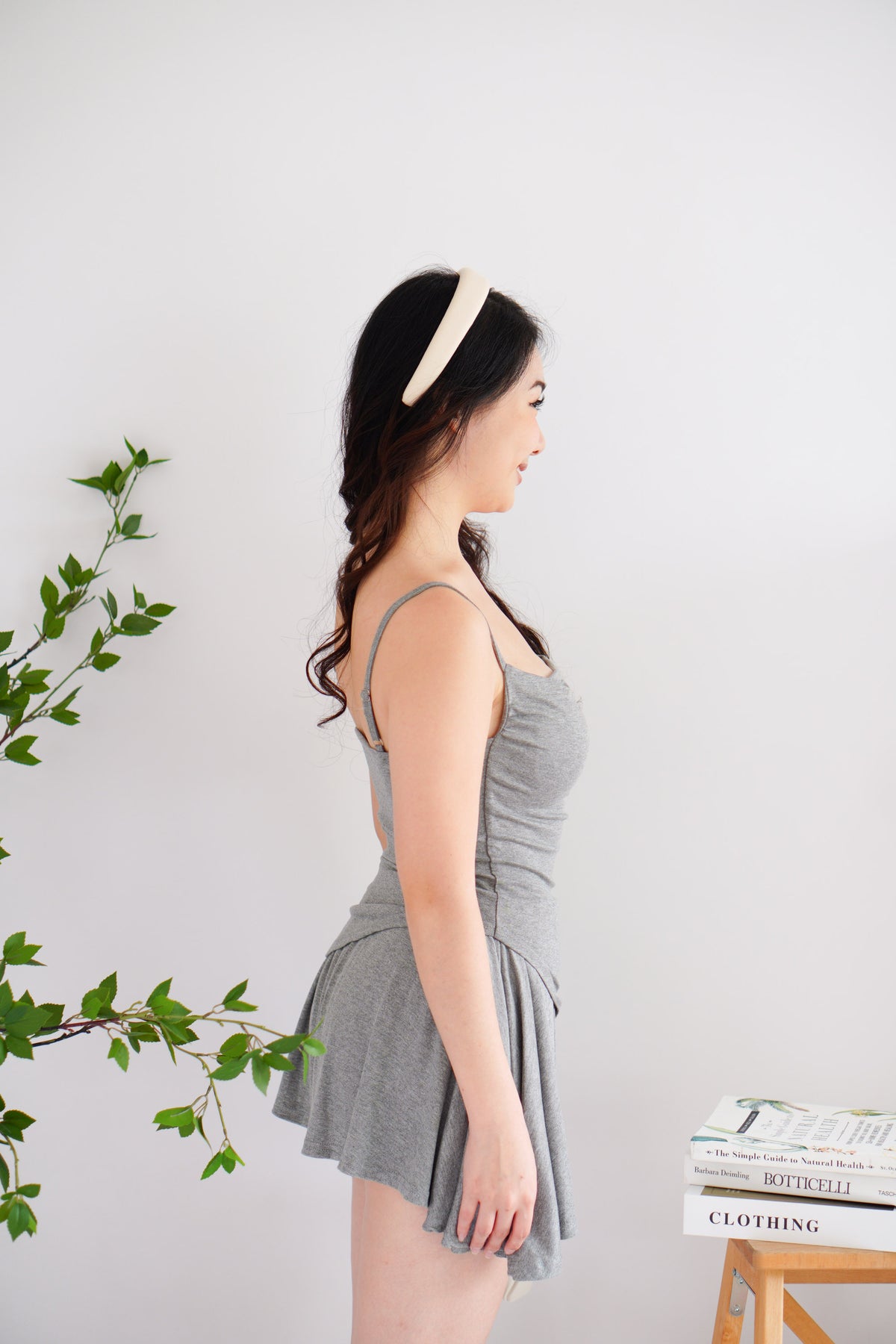 Zoey 3 Piece Skirt Set in Grey