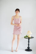 (BACKORDER) Tess Bodycon Twist Knot Mini Dress in Pink