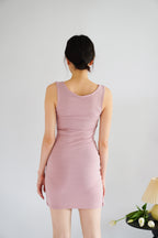 (BACKORDER) Tess Bodycon Twist Knot Mini Dress in Pink