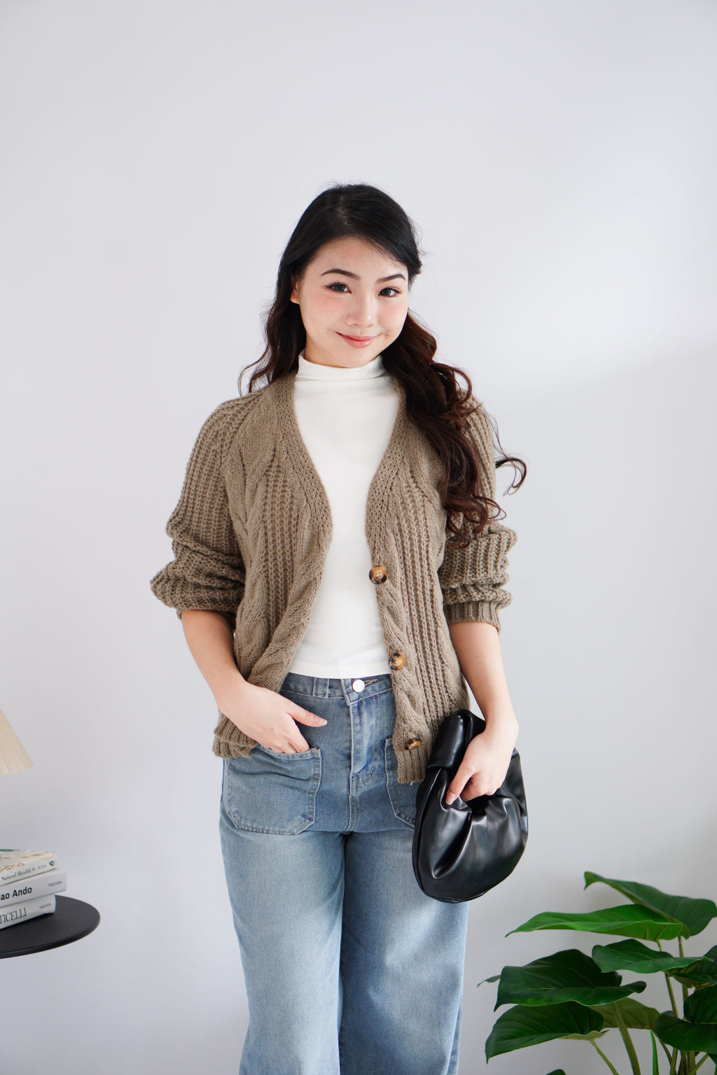 Vesper High Neck Top in White