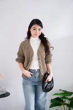 Vesper High Neck Top in White