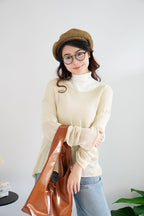 Soori Oversized Knit Outerwear Top in Beige