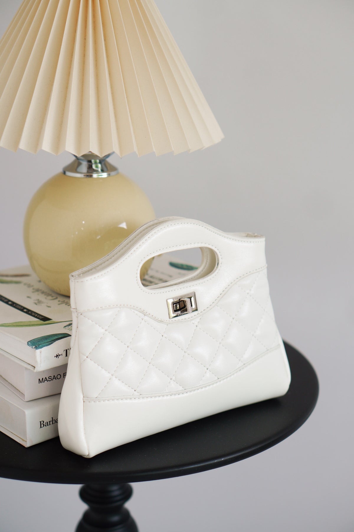 Coey Mini Quilted Bag in White