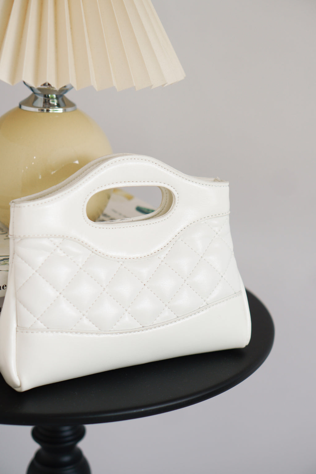 Coey Mini Quilted Bag in White