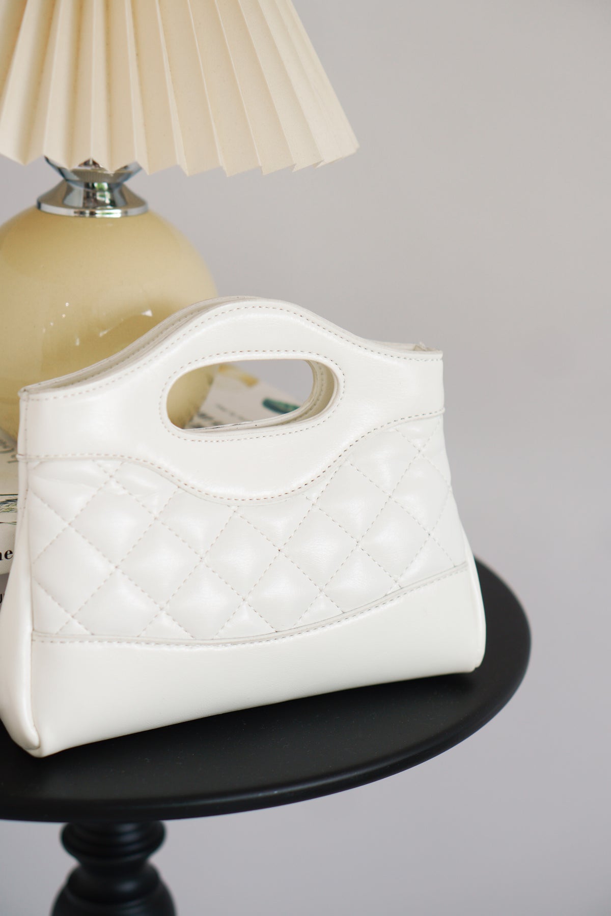 Coey Mini Quilted Bag in White