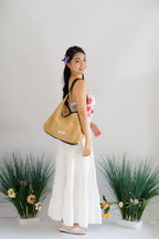 Bash Raffia Tote Bag in Black