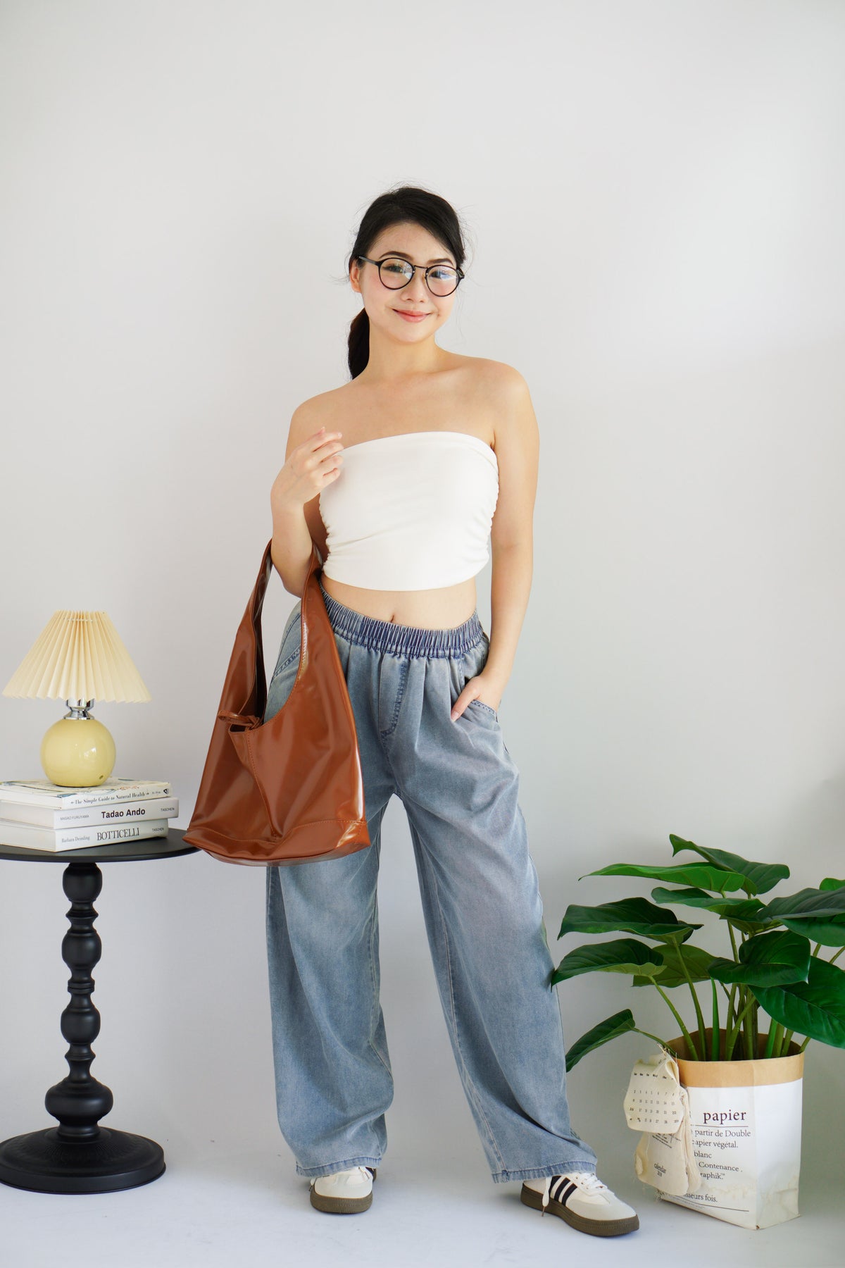 (BACKORDER) Tari Oversized Wide Legged Jeans in Blue