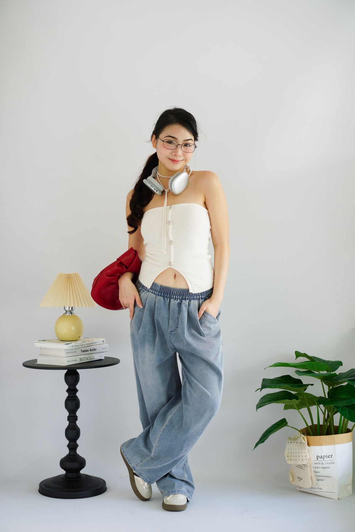 (BACKORDER) Tari Oversized Wide Legged Jeans in Blue