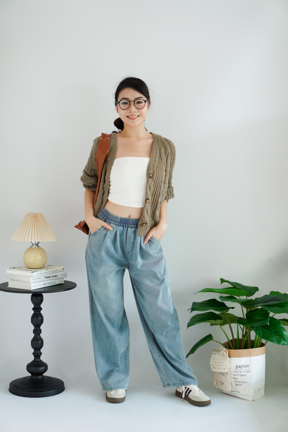 (BACKORDER) Tari Oversized Wide Legged Jeans in Blue