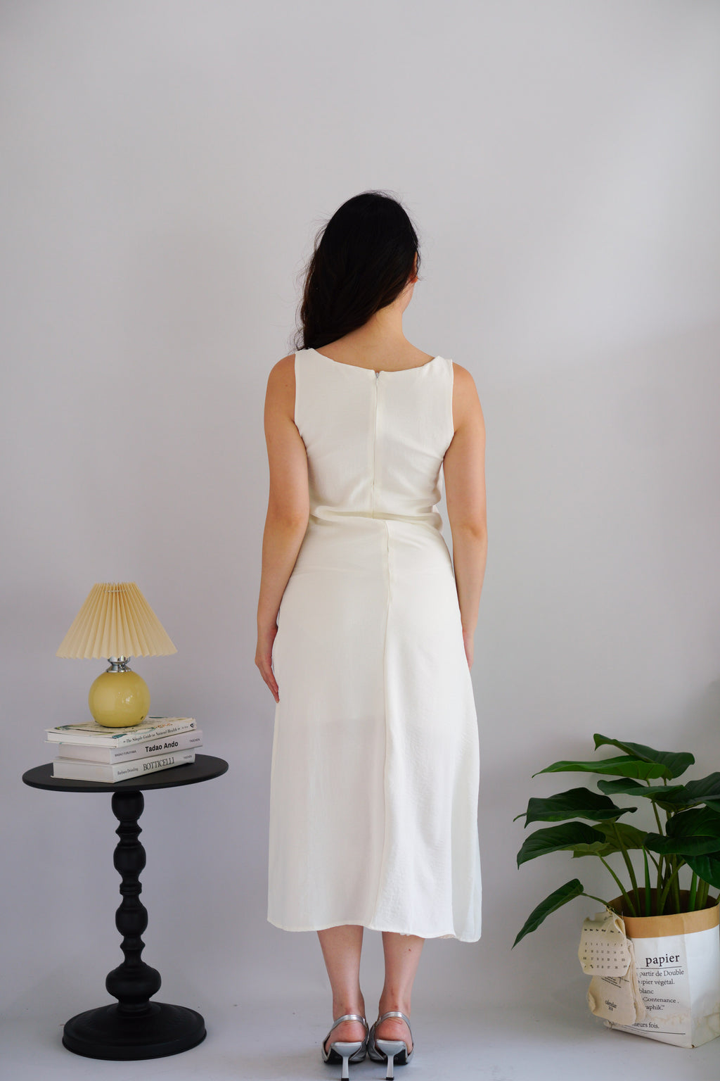 Roanna Floral Shift Maxi Dress in White