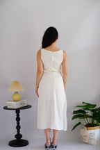 Roanna Floral Shift Maxi Dress in White