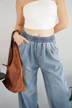 (BACKORDER) Tari Oversized Wide Legged Jeans in Blue
