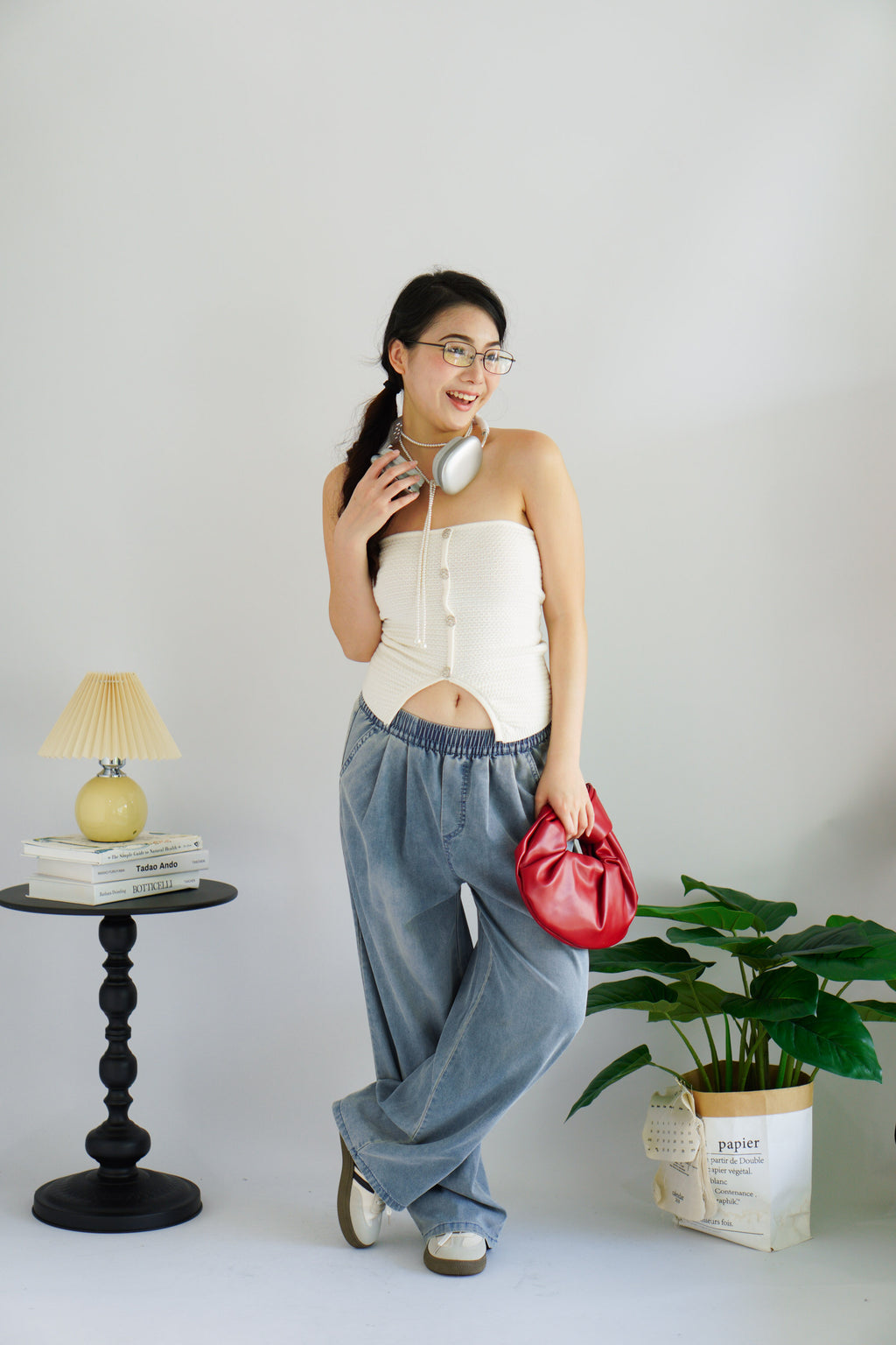 (BACKORDER) Tari Oversized Wide Legged Jeans in Blue