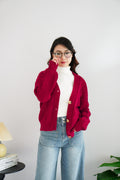 Juliet Knit Cardigan in Red
