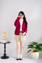 Juliet Knit Cardigan in Red